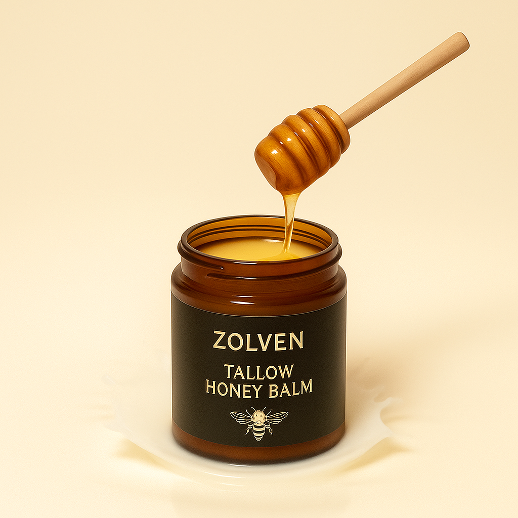 Organic Grass-Fed Beef honey tallow balm